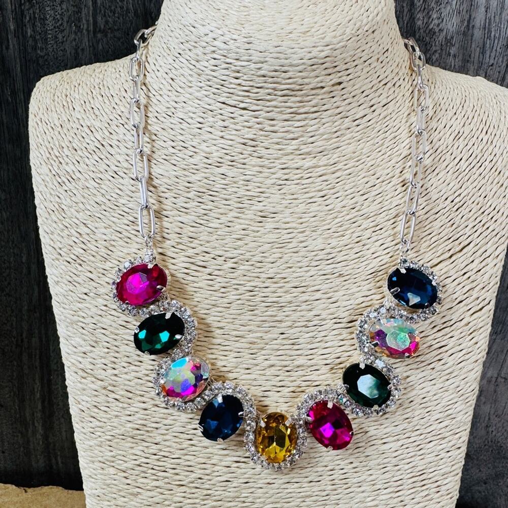 Accessories To Go Multicolor Crystal Necklace NWOT | Statement Jewelry